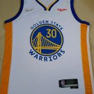 Warriors No. 30 Curry White Diamond Logo  jersey
