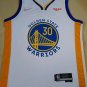 Warriors No. 30 Curry White Diamond Logo  jersey