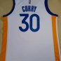 Warriors No. 30 Curry White Diamond Logo  jersey