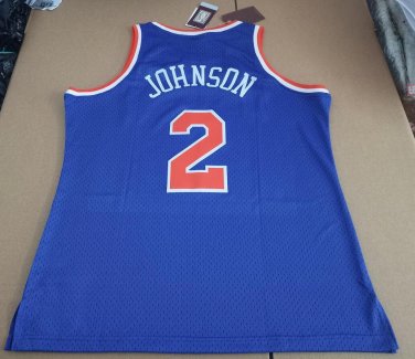#2 Larry johnson knicks M&N jersey blue ()