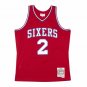 #2 Moses Malone Philadelphia 76ers 1982-83 M&N jersey red ()