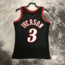 #3 Iverson 76ers M&N  jersey black