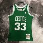 #33 Larry Bird 1985-86 M&N  jersey green