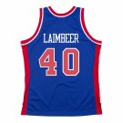 #40  Bill Laimbeer Detroit Pistons 1988-89 M&N Jersey blue ()