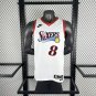 26th season 76ers retro white No. 8 George