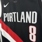 26th season Trail Blazers away Black No. 8 Afdia