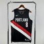 26th season Trail Blazers away Black No. 8 Afdia