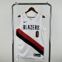 26th season Trail Blazers home white No. 0 Lillard