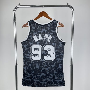 BAPE &egrave;�&sup3; M&N x Nets jersey black gray