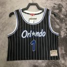 M&N #1 Hardaway Magic  navel exposed jersey black ()