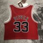 M&N #33 Pippen Bulls navel exposed jersey red ()