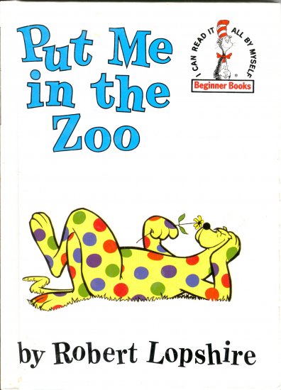 Put Me in the Zoo by Robert Lopshire, Reader Reading, Children Grades K to 2 Dr Seus