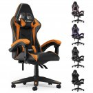 High Back Gaming Chair With Headrest and Lumbar Support PU Leather Office Chair Ergonomic Design