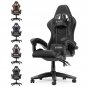 High Back Gaming Chair With Headrest and Lumbar Support PU Leather Office Chair Ergonomic Design