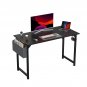 Modern Computer Desk - Office Gaming Table, Study Writing Desk with Side Bag & Headphone Hook