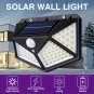 100LED Solar-Powered Wall Light with Motion Sensor