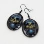 Gothic resin earrings with skull 027