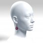 Gothic resin earrings with rose 014