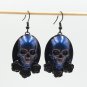 Gothic resin earrings with skull 028