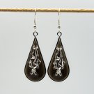 Gothic resin earrings with bat 038 Gothic resin earrings with bat 038