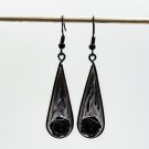 Gothic resin earrings with cat 039