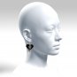 Gothic resin earrings with rose 040