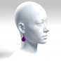 Gothic resin earrings with bats 042