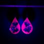 Gothic resin earrings with bats 042