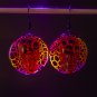 Gothic resin earrings with skull 043