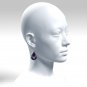 Gothic resin earrings with bat 048