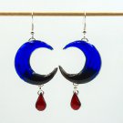 Gothic resin crescent earrings 050
