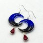 Gothic resin crescent earrings 050