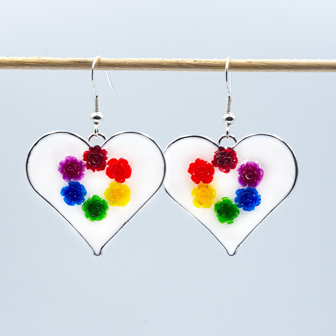 Pride resin earrings 036