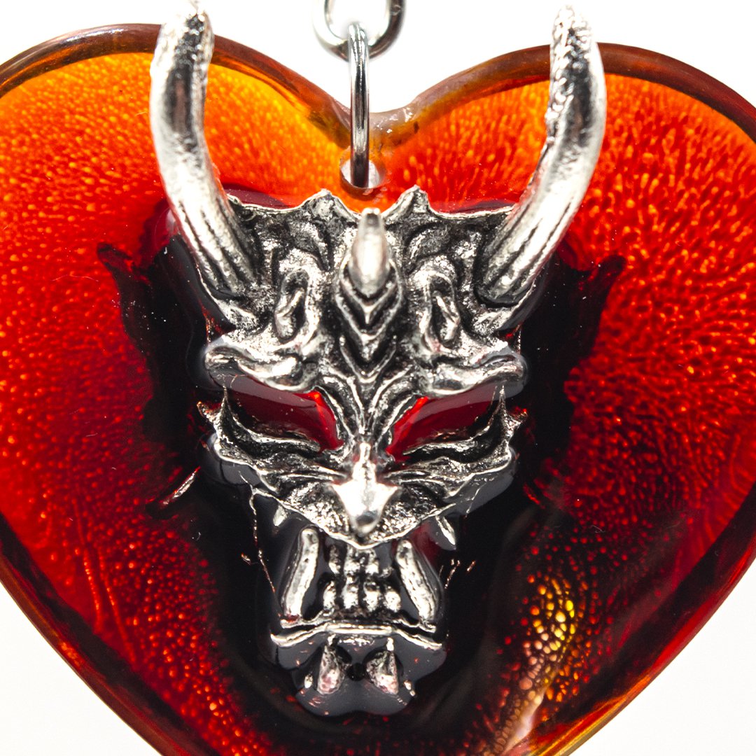 Gothic resin devil charm 04
