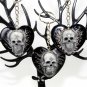 Gothic resin charm with skull
