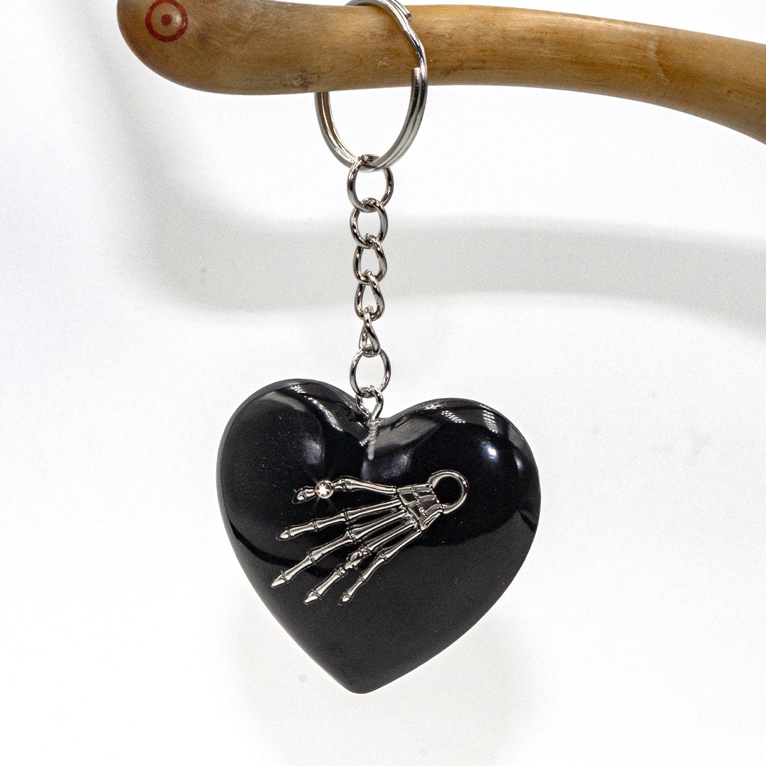 Gothic resin charm with hand