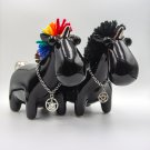 Gothic ceramic unicorn with pentagram