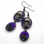 Gothic resin earrings with skull 053