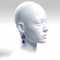 Gothic resin earrings with skull 053