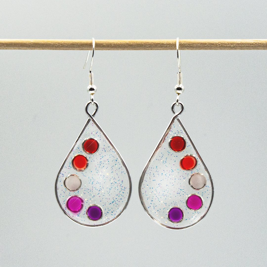 Pride resin earrings 018