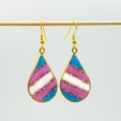 Trans pride resin earrings 021