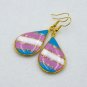 Trans pride resin earrings 021