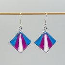 Trans pride resin earrings 023