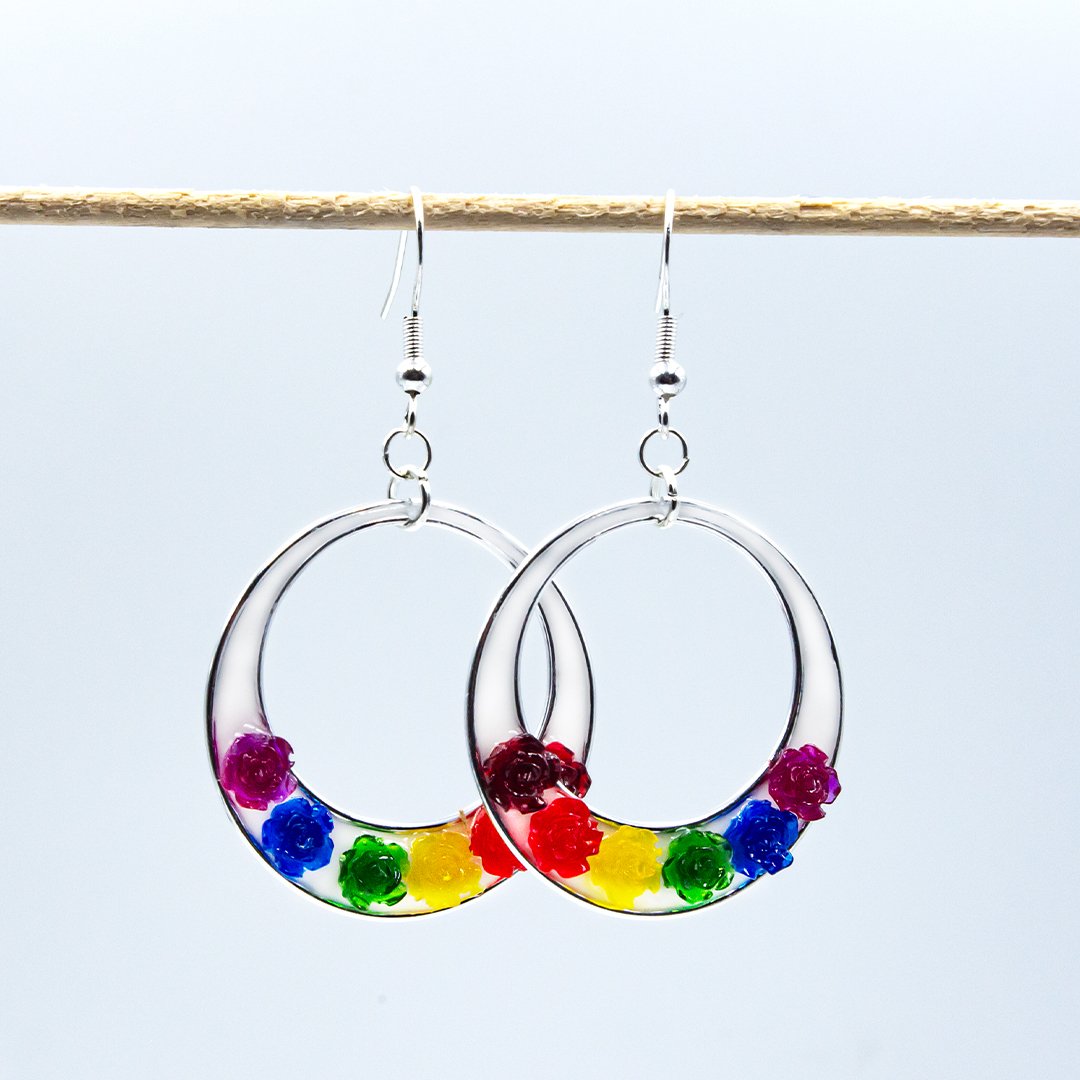 Pride resin earrings 037