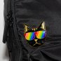 Rainbow pride resin cat pin 001