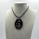 Gothic resin pendant with unicorn pend 001