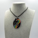 Pride resin pendant with unicorn pend 002