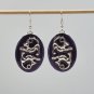 Gothic resin earrings with cats 058