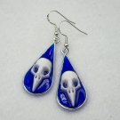 Gothic resin earrings with skull 059