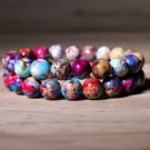 Sea Sediment Jasper 8mm Round Beads Healing Calming Yoga Bracelet Sea Sediment Jasper 8mm Round Beads Healing Calming Yoga Bracelet